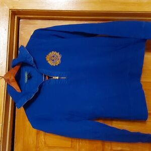 PREOWNED THERMAL STYLE HALF ZIP LRL TOP SIZE XS N GOLD EMBLEM N LOGO ON SIDE